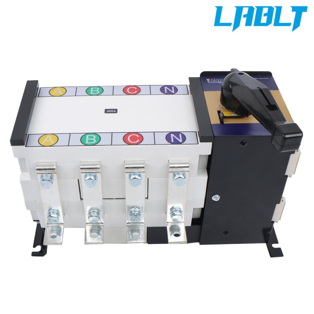 LABLT Industrial Automatic Transfer Switch 400A 4P 110/220V Grid to AC Generator