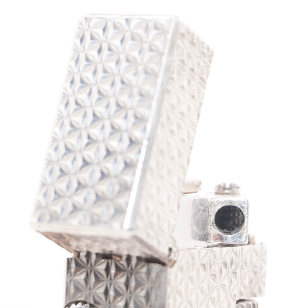 Dunhill Lighter Silver Botanical Pattern_Ultrasonically Cleaned_Working