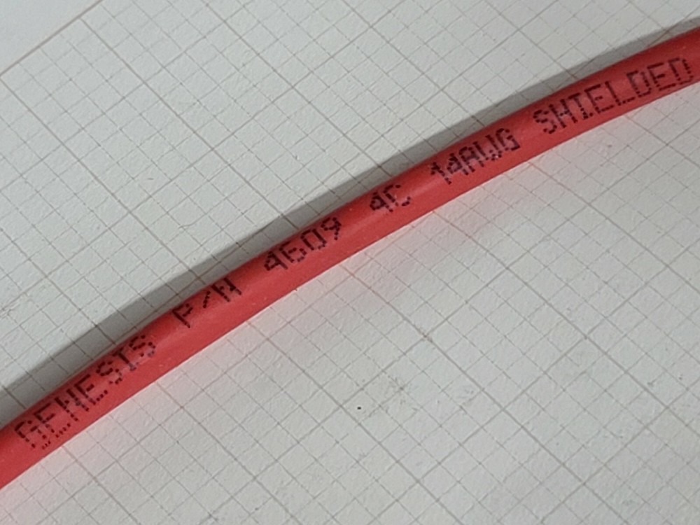 Honeywell Genesis 4609 14/4C Solid Shielded Plenum Fire Alarm Cable Red /50ft
