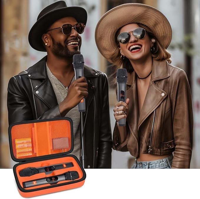 JBL Wireless Two Microphone System with Dual-Channel Receiver. Orange(Box Only)