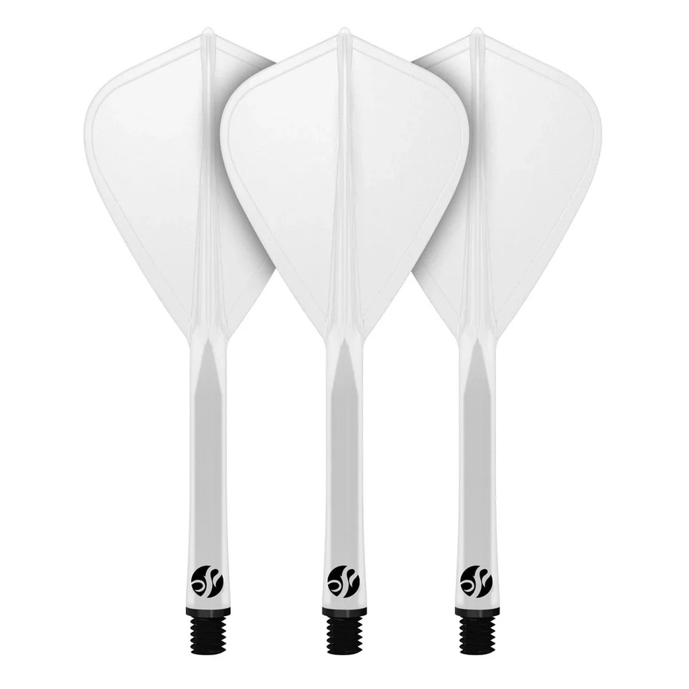 Shot Flight Deck One Piece Dart Flight and Shaft System - Kite - Clear - Medium
