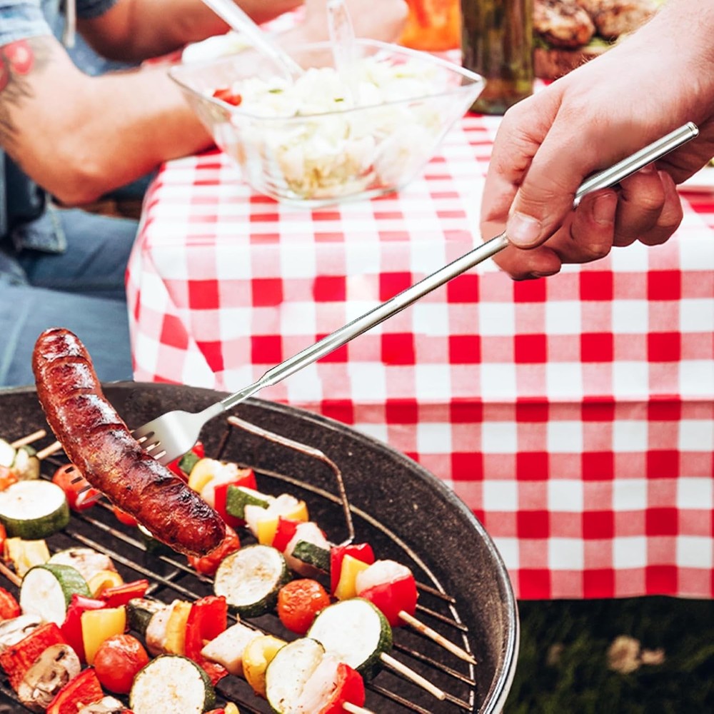 Extendable Fork, 2pcs 8.7 to 25.4in Expandable Fork for Jokes,