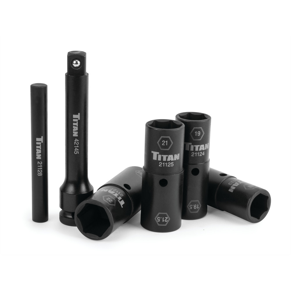 Titan 6 pc. 1/2 in. Drive Half-Size Flip Socket Set