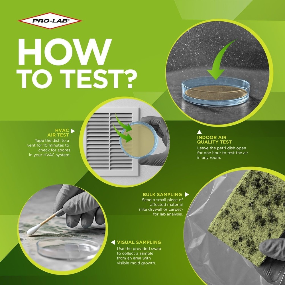 Easy-to-Use Mold Kit with Accredited Lab Analysis and Expert Support