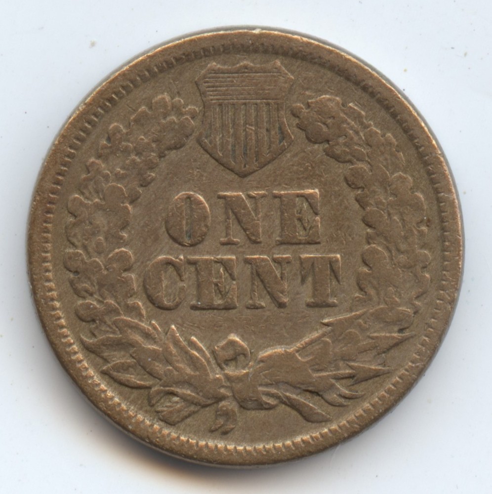 Error 1860 Indian Cent (#6488) Obv. Peel. VG. Cleaned.