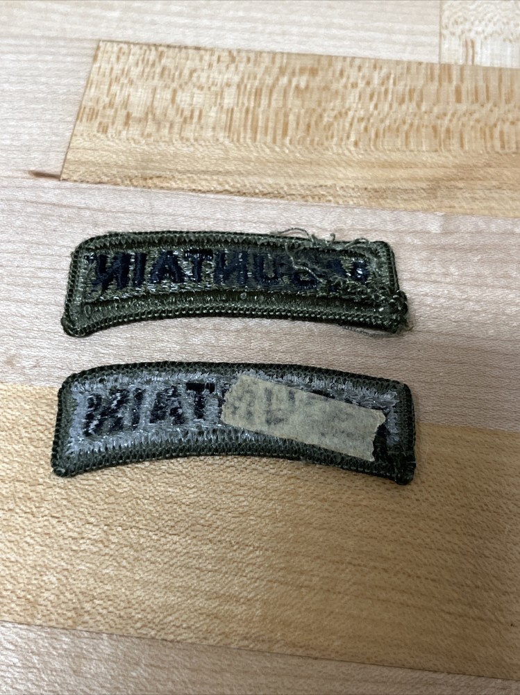 2 U.S. US CLOTH SUBDUED MOUNTAIN SHOULDER TAB