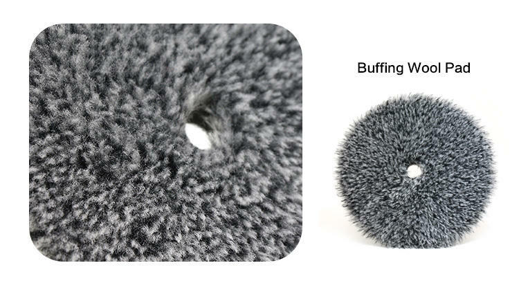 6" wool buffing polishing pads da rotary 2PC