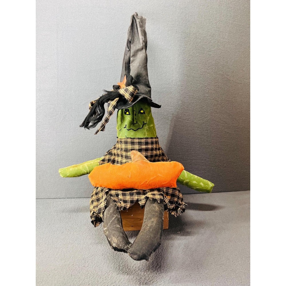 Rustic Handmade Witch Doll Wanda – Unique Halloween Decor