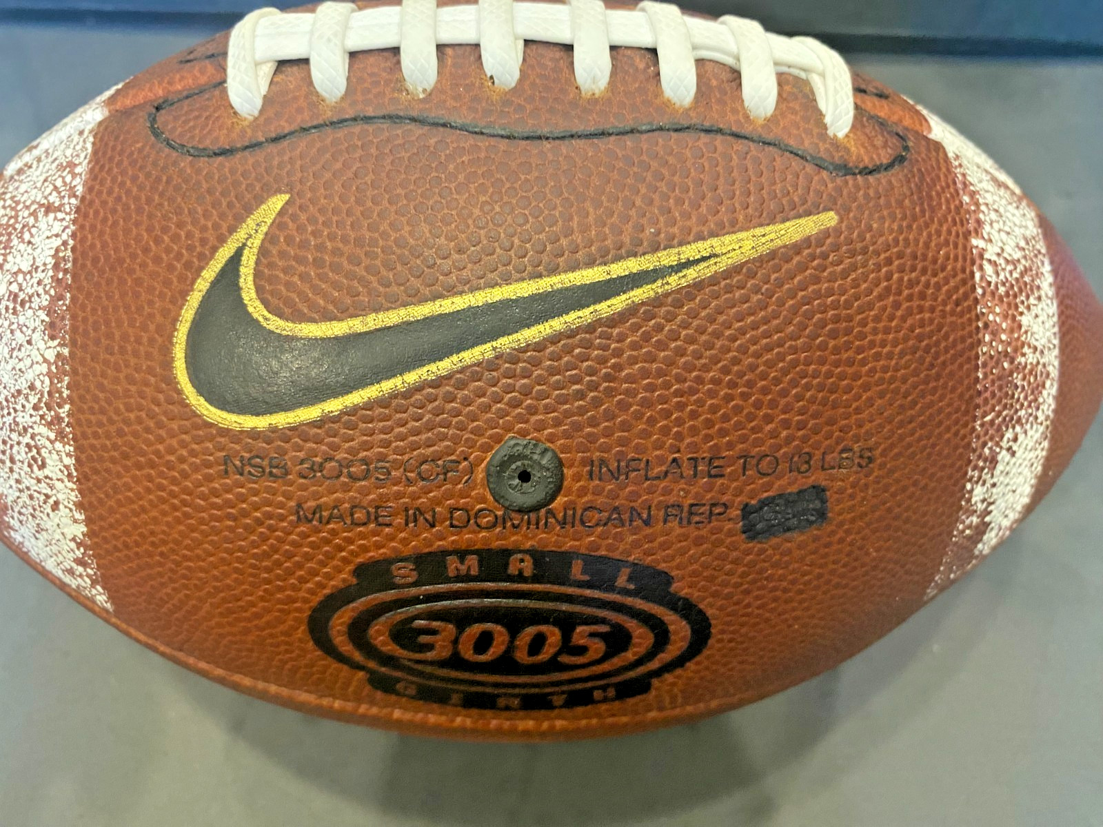 Nike 3005 "Small Girth" Collegiate Football Reconditioned w/ ACL Style Laces