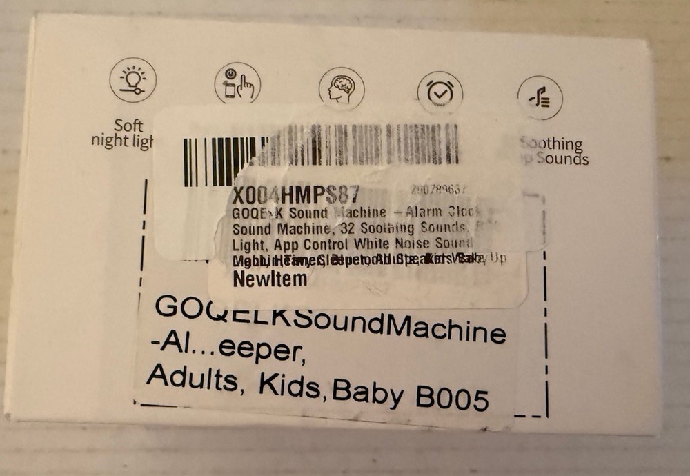 Sleep Sound Machine Clock White Noise App Control