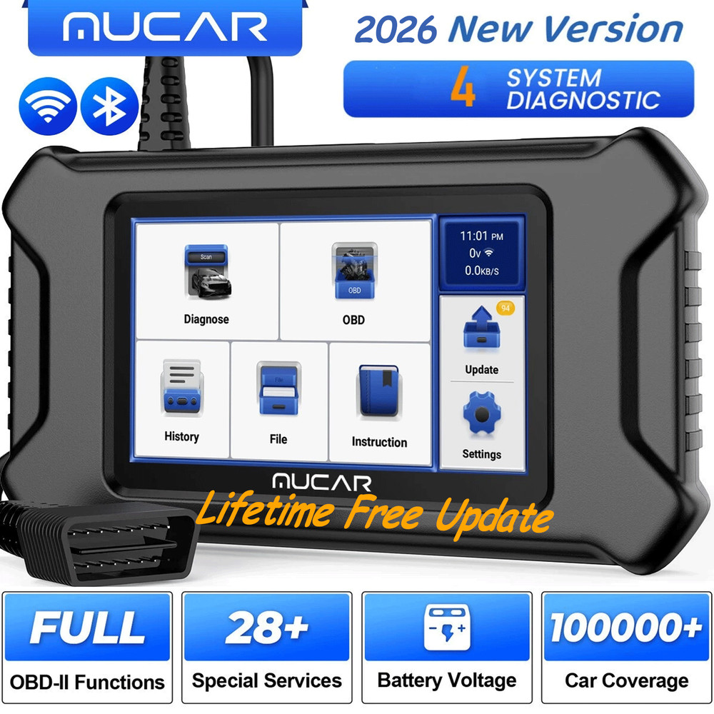 MUCAR CS90 OBD2 Scanner Code Reader 28 Reset Automotive  Engine Diagnostic Tool