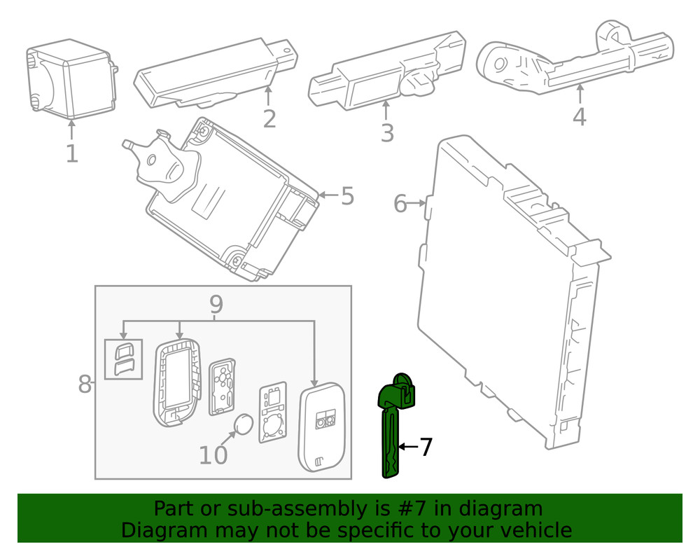 Genuine Toyota Vehicle Key Insert