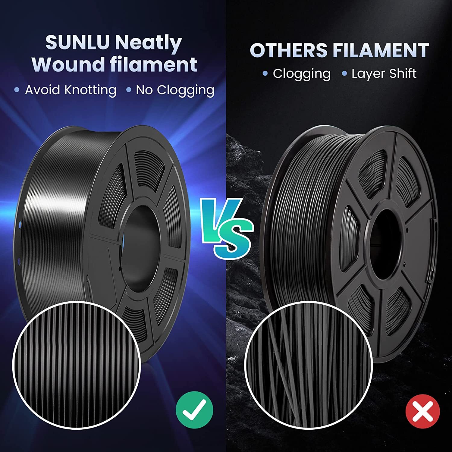 【BUY 6 GET 4 FREE,ADD 10】SUNLU 1.75MM SILK Shiny PLA+ Filament 1KG/2.2LBS Spool