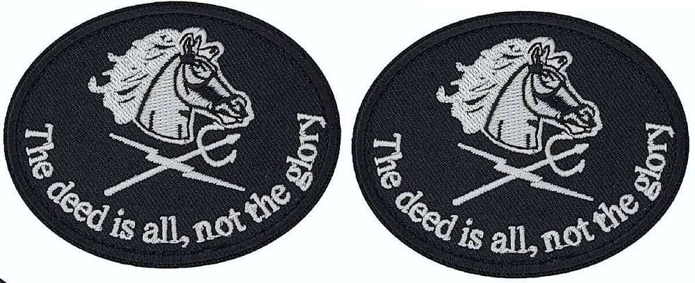 NSWDG BLACK SQUADRON SEAL TEAM 6 DEVGRU PATCH  | 2PC  HOOK BACKING 3"x3"