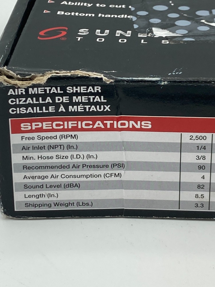 Sunex SX227B Metal Shear - Air Powered