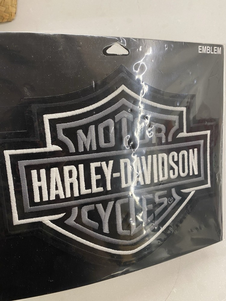 Harley-Davidson large Black & White Shield Logo Patch Biker HD logo NEW