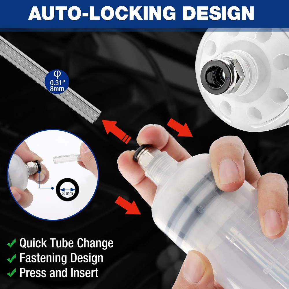 WORKPRO 500CC Manual Fluid Extractor, Multi-Purpose Oil Syringe, 500cc