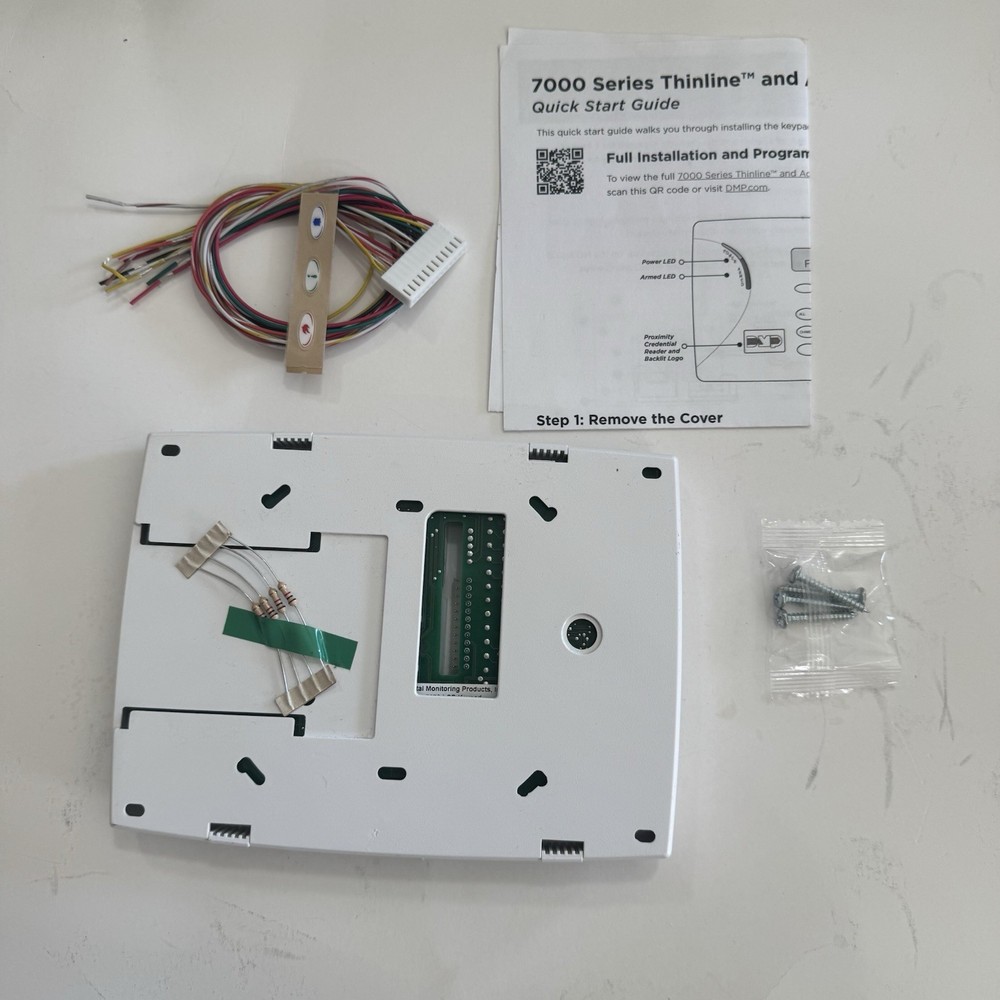 DMP 7070N-W Thin LCD Keypad 4 Zones White. Ew E45