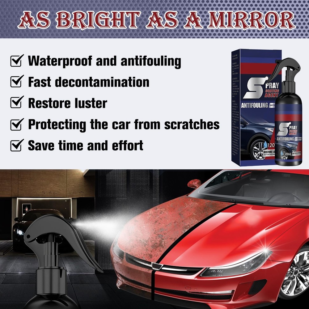 2Pcs Multi-Functional Coating Renewal Agent, 3 in 1 Ceramic Car Coating...
