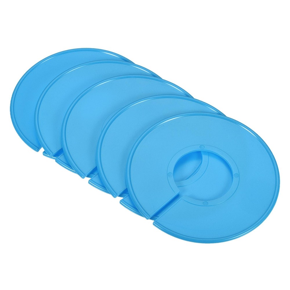 10pcs Reusable Clothes Dividers Round Hook Separator Light Blue