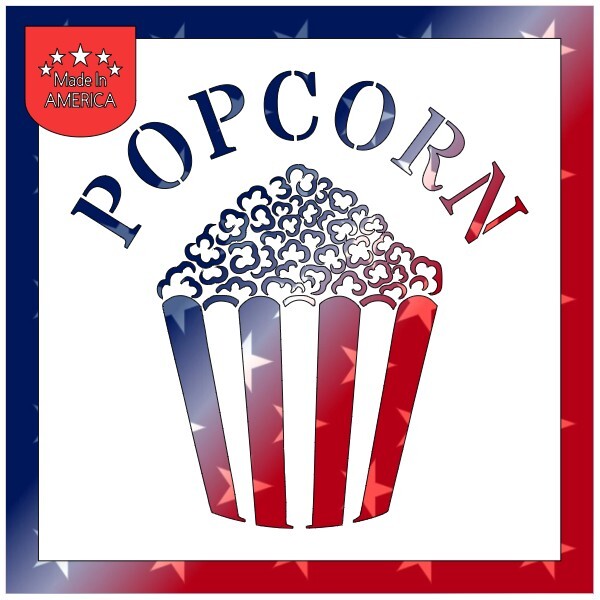 8"x8" Clear Plastic Stencil - Popcorn (SAA122)
