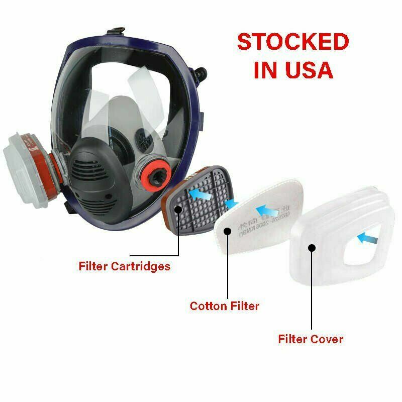 17 in 1 Full Face Gas Mask Facepiece Respirator For Painting Spraying 6800 Serie
