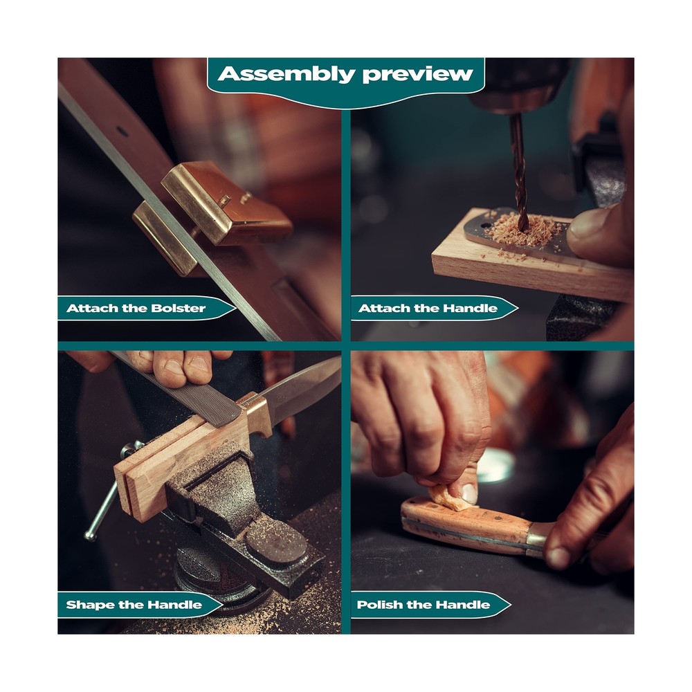 Knife Making Kit DIY Gift for Men - Gift Set, Complete Tools, & Accessories t...