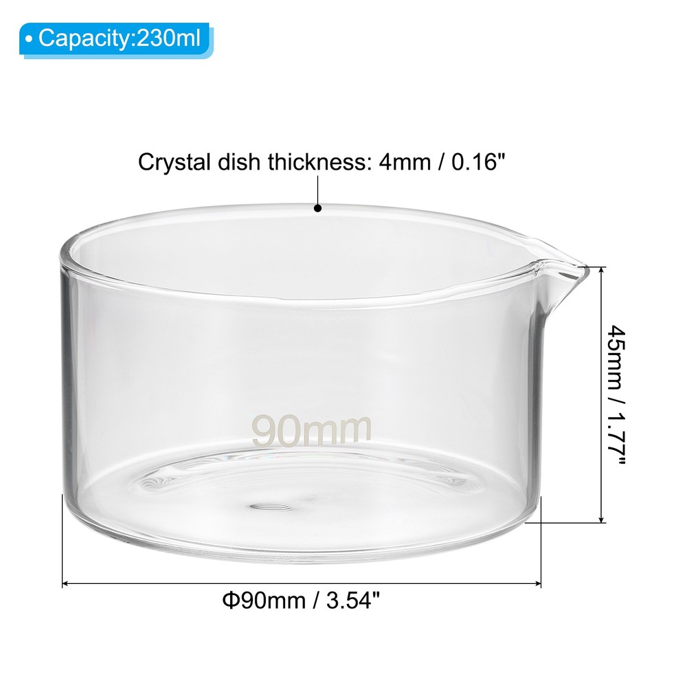 230ml Crystallizing-Dish, Borosilicate Glass Crystallizing-Dished with Spout