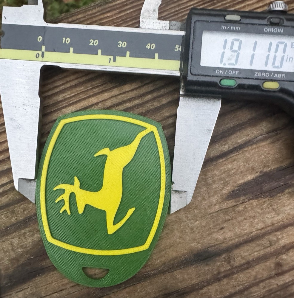John Deere Custom 3d Printed Key Chain's