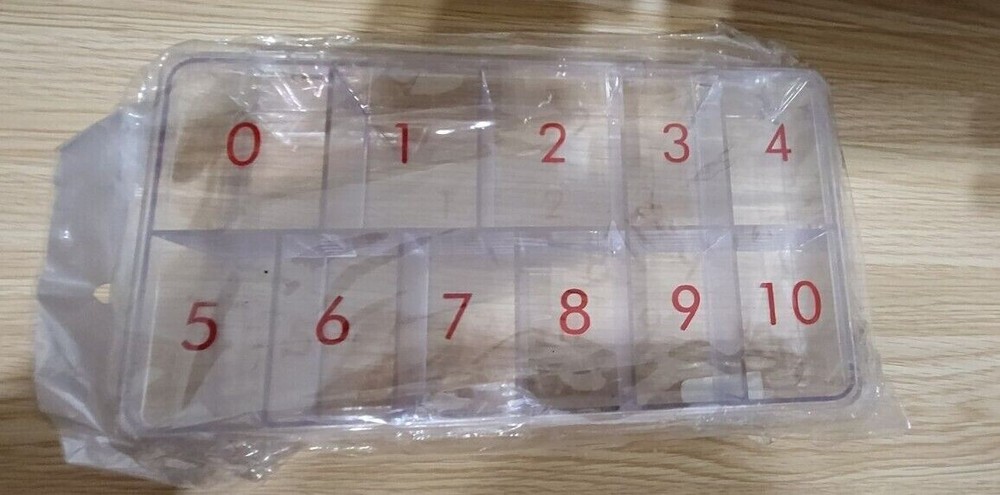 Nail Tip Clear Box False Empty Nail Tips Organizer Storage Box