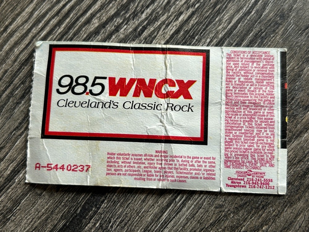 KISS Ticket Stub Alive Reunion Concert Tour July 20 1996 Cleveland Vintage Kiss