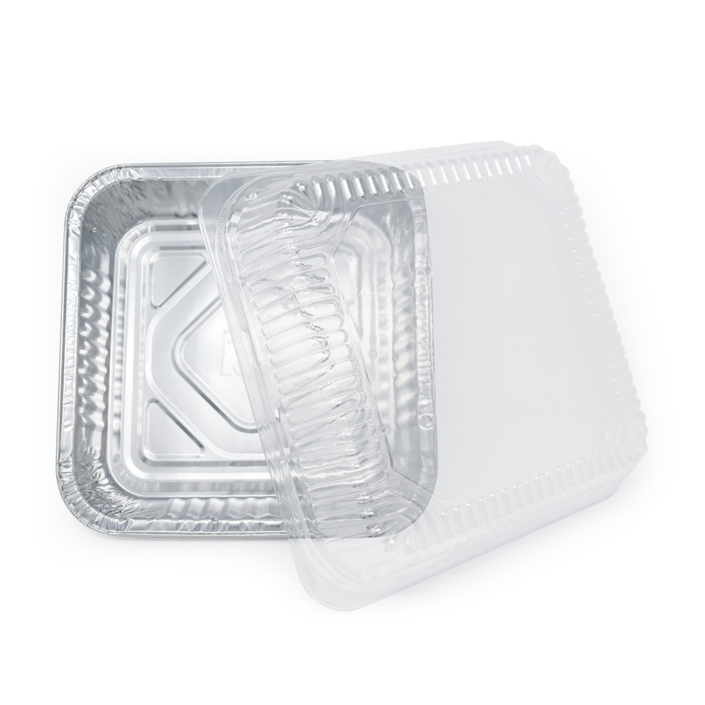Fig & Leaf (35 Pack) Square Baking Foil Pans with Lids | 8" x 8" with 2" Wall