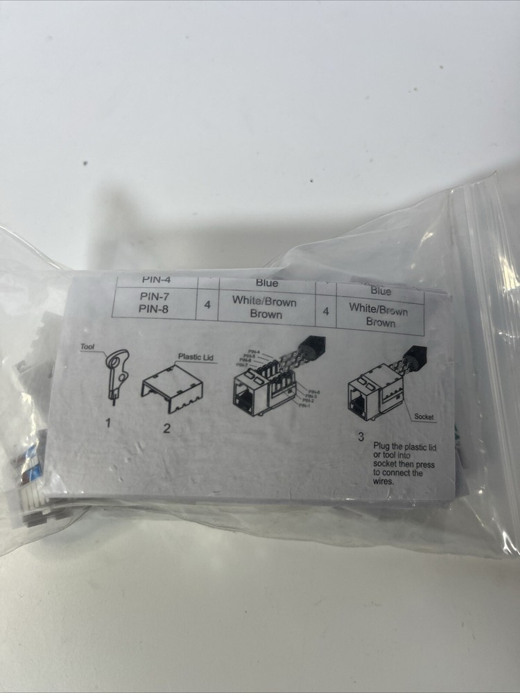 Construct Pro RJ45 Cat6 Keystone Jack (10-Pack, White)