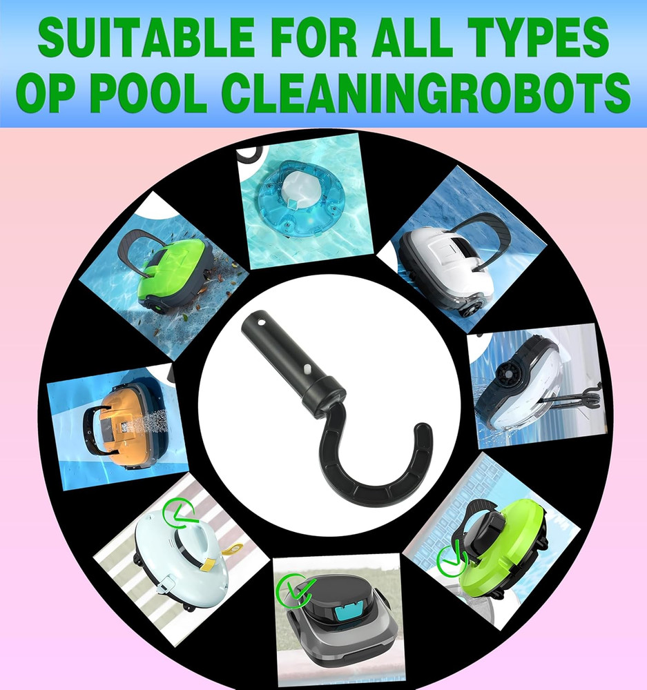 2 Pack Accessories Hook for Robotic Pool Cleaner Pool Hook for Poles Compatible