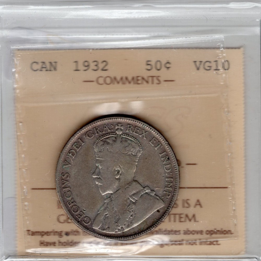 CAN  1932 50 cent VG10