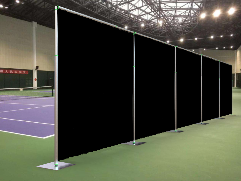 QUICK BACKDROP KIT 10 FT TALL x 10 FT - 50 FT WIDE PIPE WITH DRAPE(BLACK DRAPES)