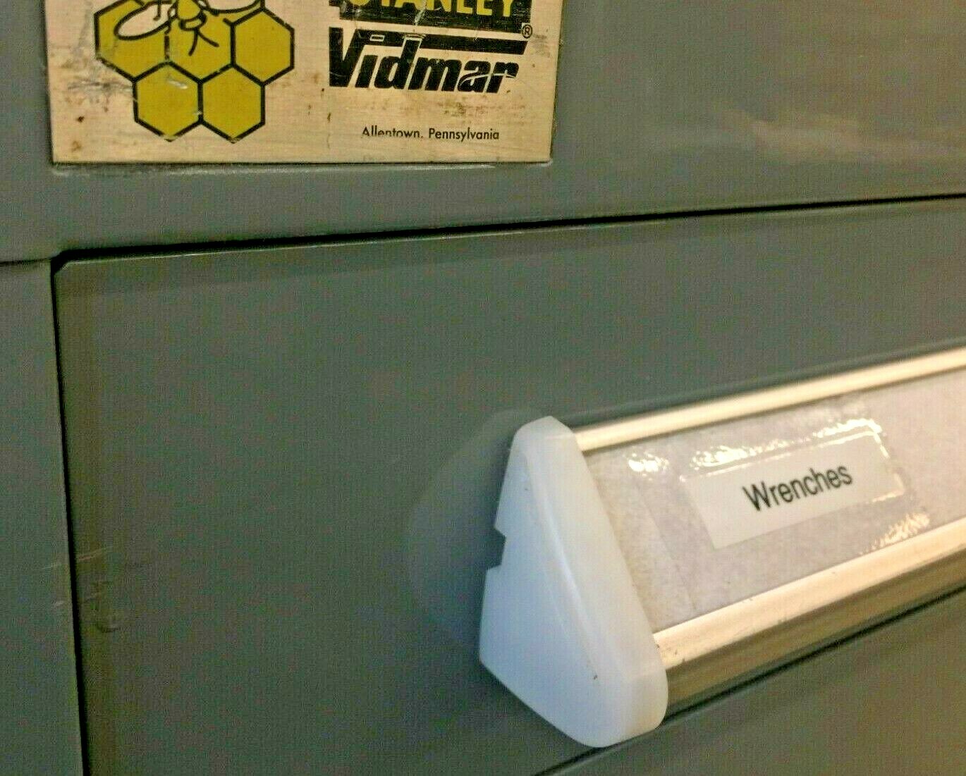 Vidmar Stanley Drawer Pull End Cap Covers Left Right Plastic Pair