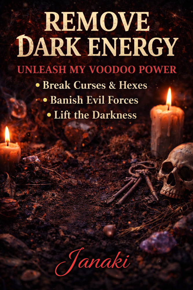 Remove Dark Energy Spell Voodoo Ritual, Break Curses  Hexes, Black Magic Protect