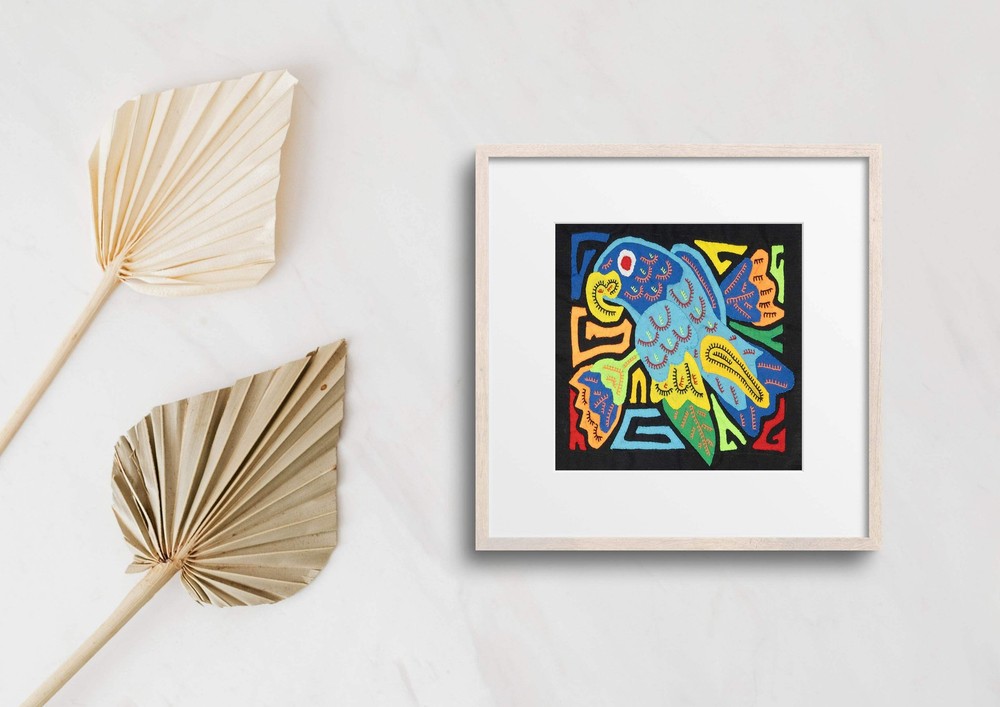 Multicolor Blue And Orange Bird Molita
