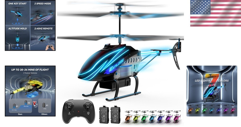 Alloy Structure Remote Control Helicopter, 15-17 Mins Flight