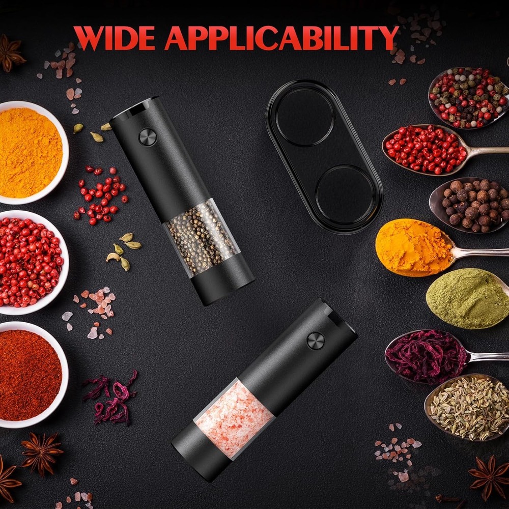 ELECTRICAL AUTOMATIC SALT PEPPER GRINDER Mill Shakers Adjustable Larger Capacity