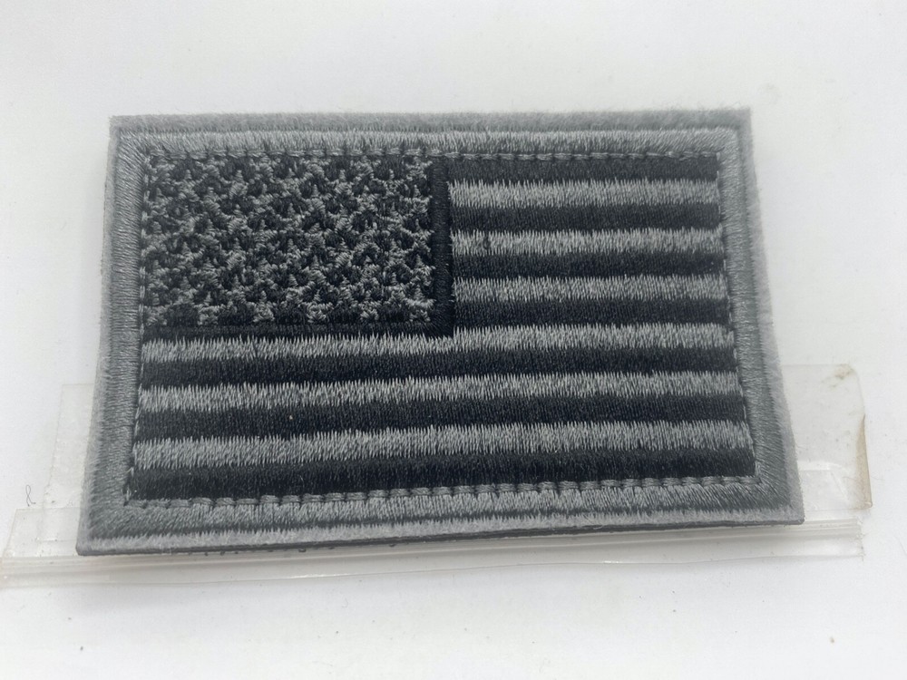 FLAG  New EMBROIDERED NAME  PATCH WITH HOOK BACKING