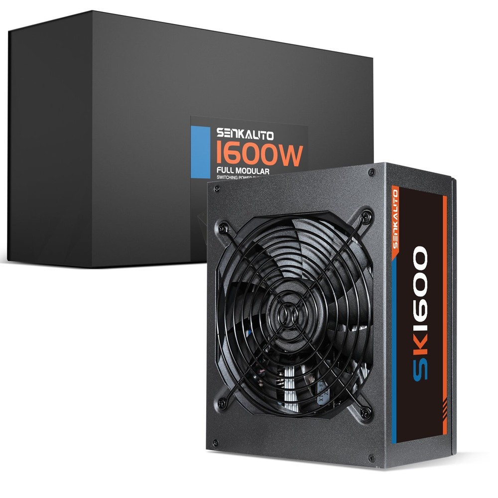 1600w Mining Power Supply Fully Modular PSU for ATX PC Case & Mining Rig