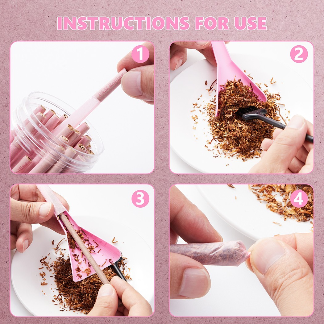 100Pack 1 1/4 Size W/Filter Tip Pre Rolled Cones with Cone Loader Stick and Tube