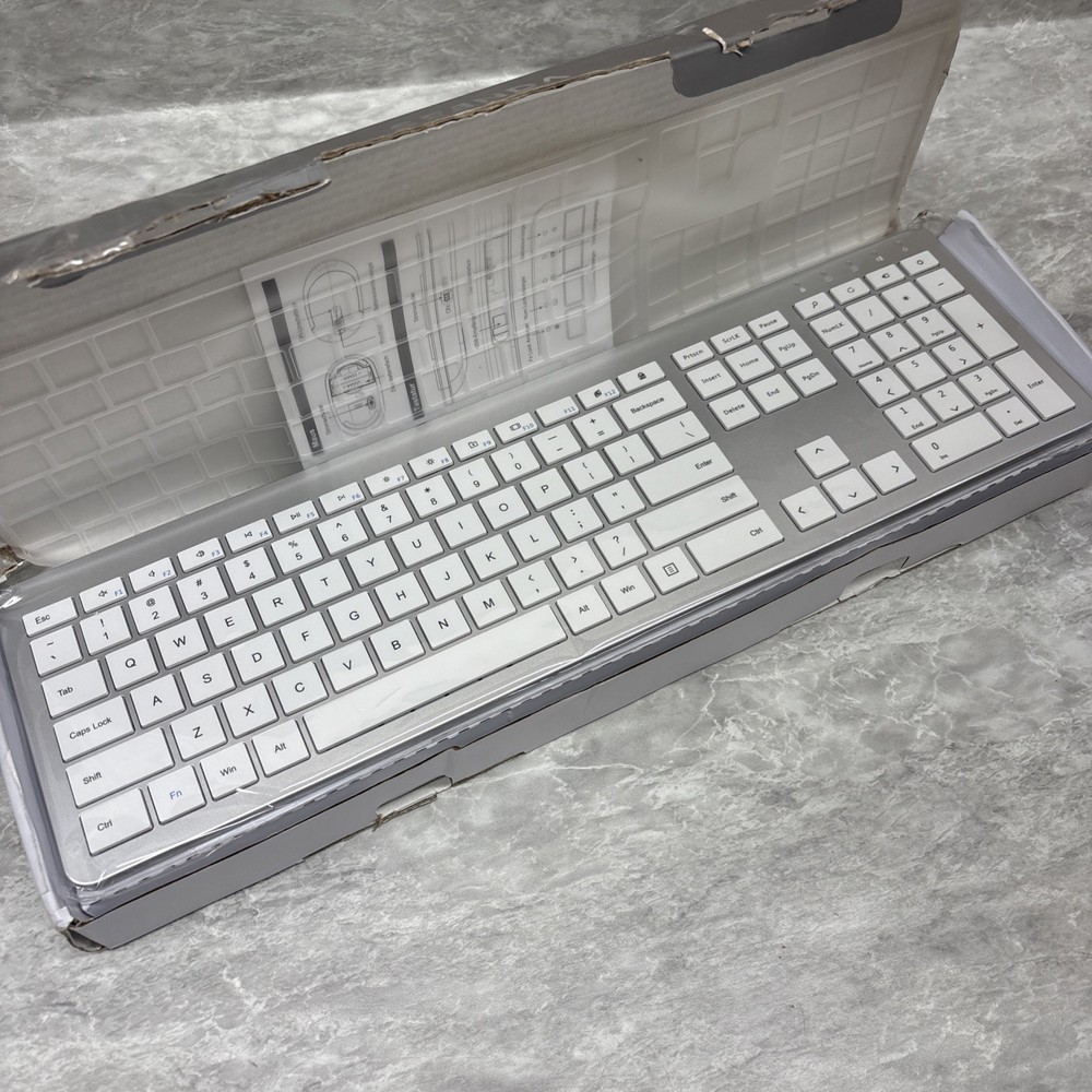 Wireless Keyboard and Mouse Combo - Full Size Slim Thin Wireless Keyboard Mouse