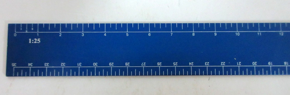 Excel 55779 Scale Model Rulers Deluxe Scale Model Reference Rule 12"
