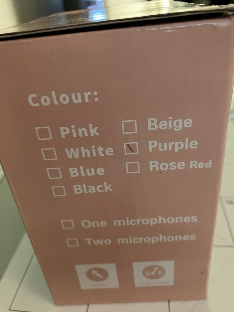 Wireless Portable Karaoke Speaker Purple Bluetooth