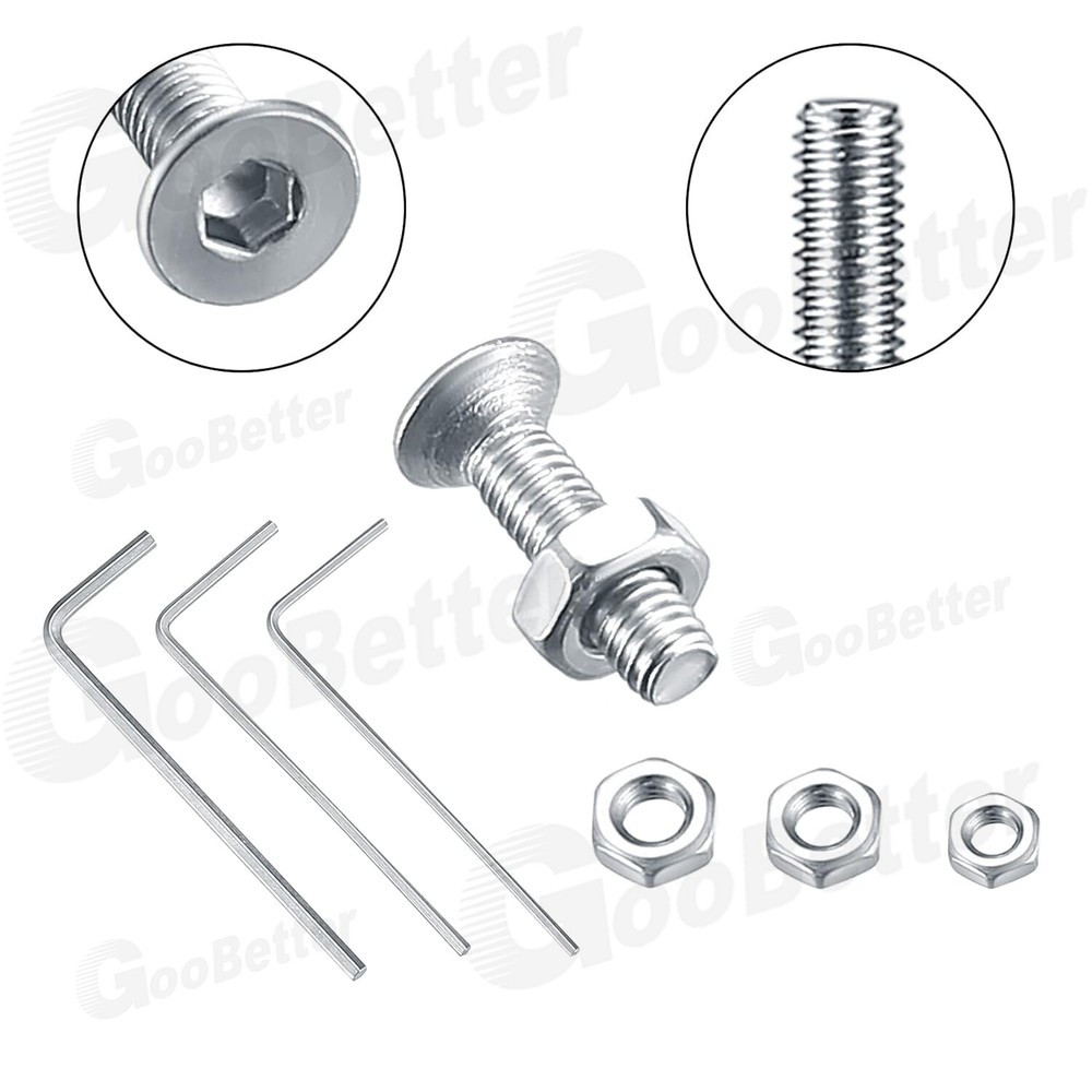 455Pcs Stainless Steel Flat Countersunk Head Hex Socket Cap Screw Bolt Nut SAE