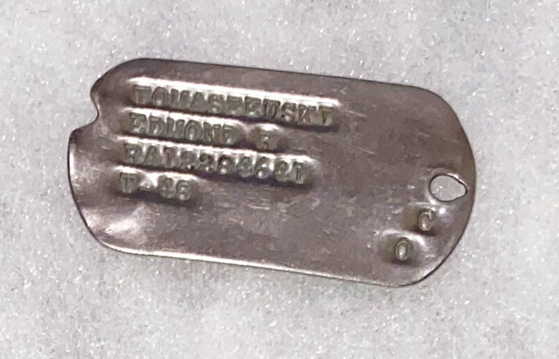 Edmond Tomaszewski T-48 Single Dog Tag