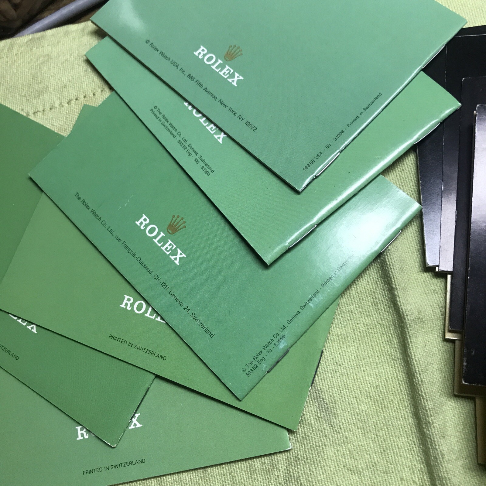 Rolex Date Just Booklets ;manual 1988-1999 Please choose ,All English❗️